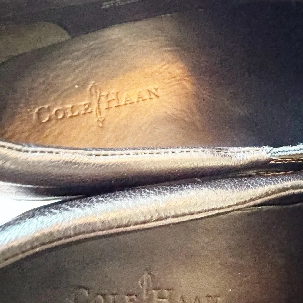 Cole Haan Tucker Venetian Slip On Loafer Black Leather Men's Size 10 Driving Moc